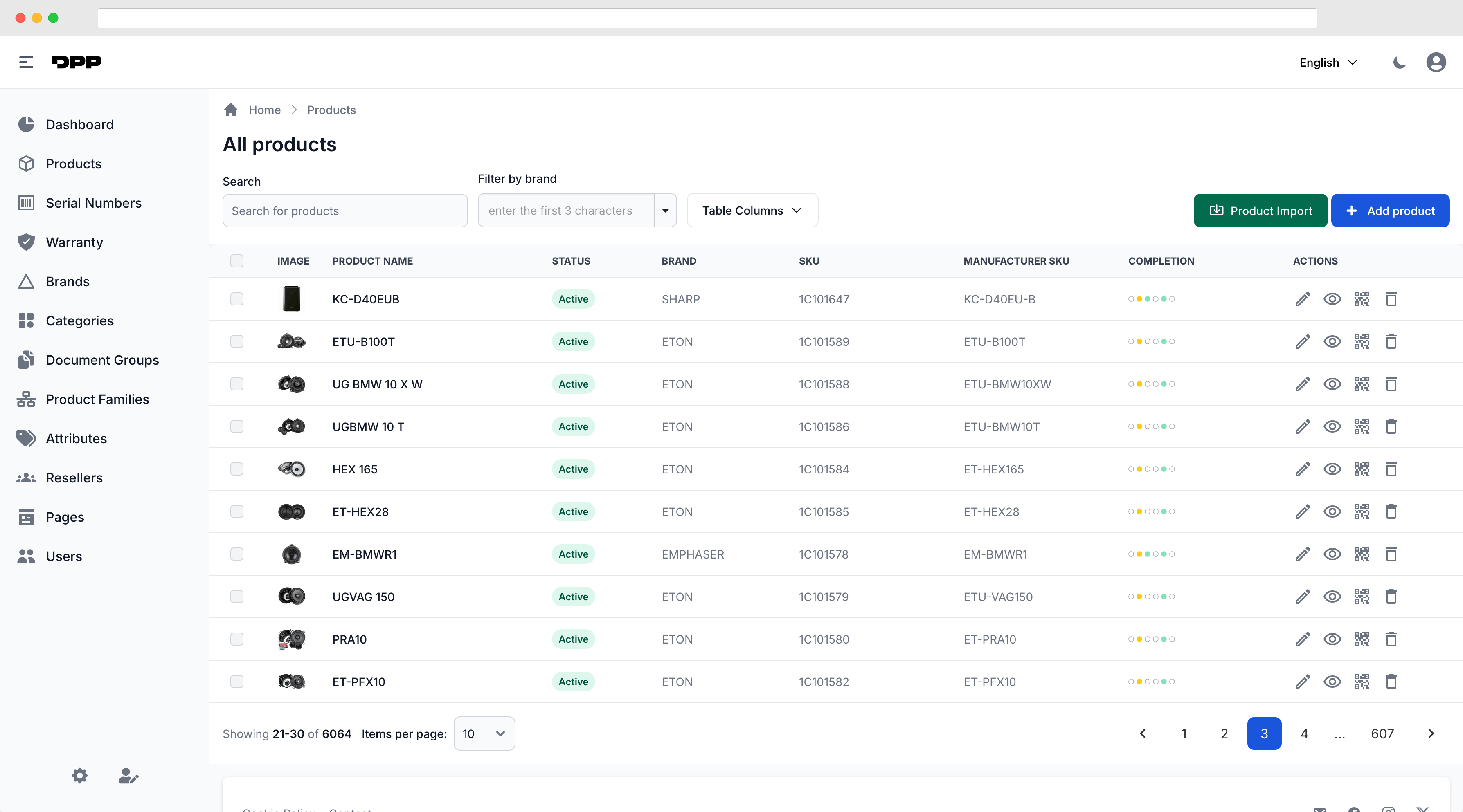 DPP Product Features Screenshot